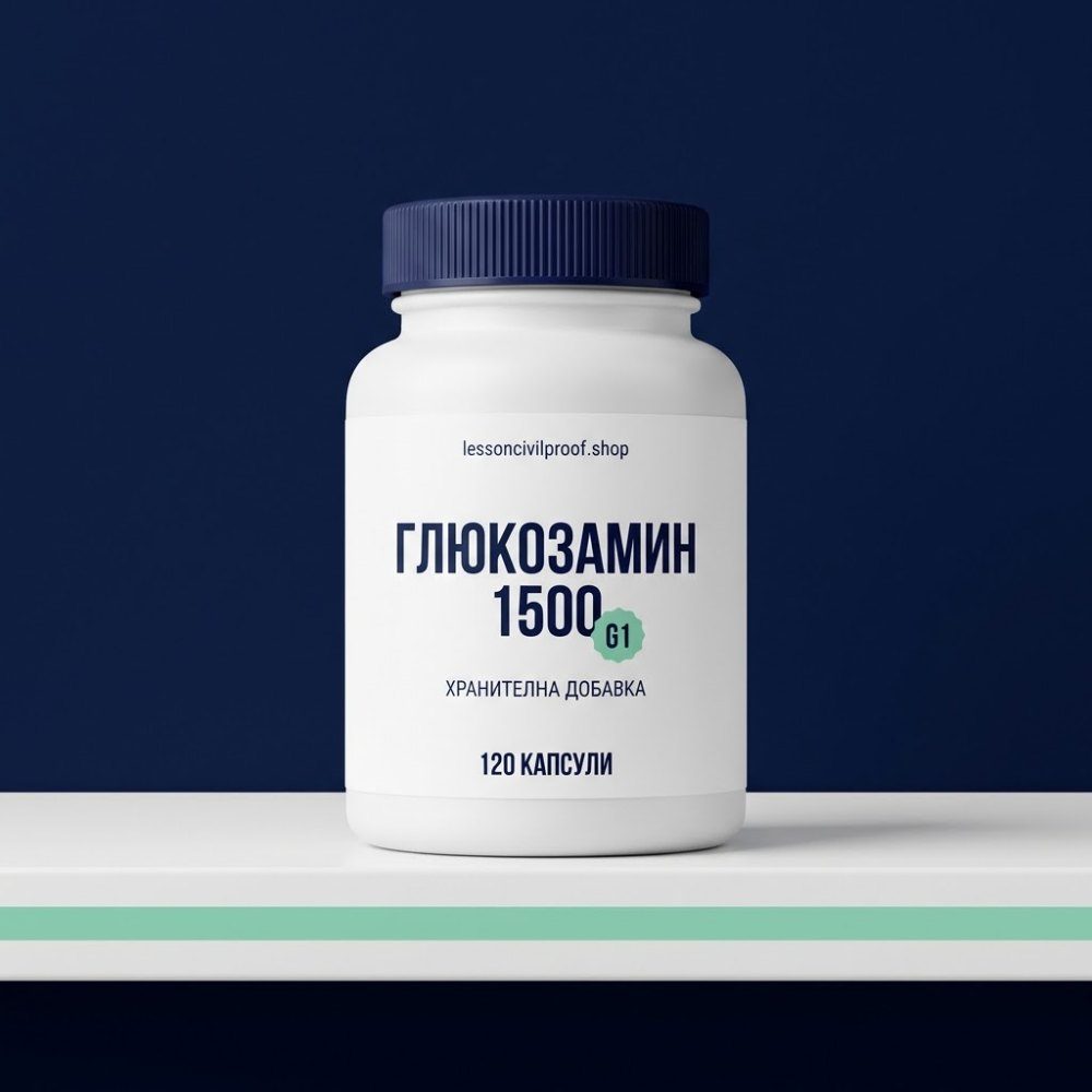 Снимка на буркан Глюкозамин 1500 — 120 капсули