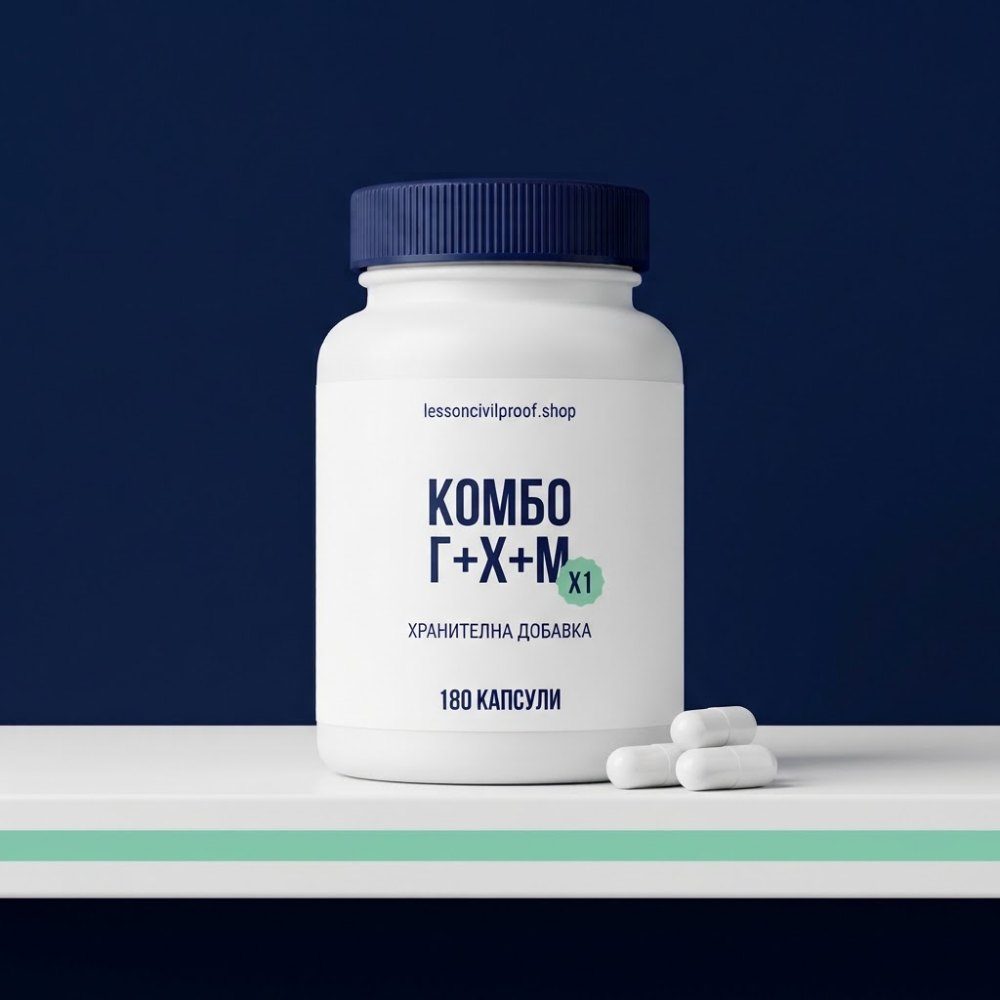 Снимка на буркан Комбо Г+Х+М — 180 капсули